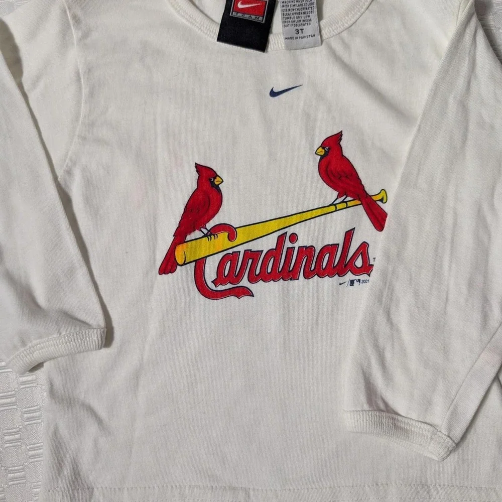 Nike St. Louis Cardinals white kids polyester & cotton shirt
